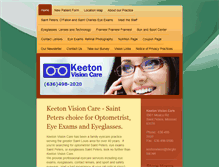 Tablet Screenshot of keetonvisioncare.com
